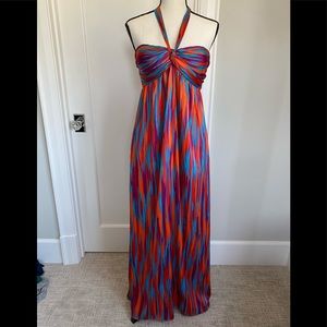 GIANI BINI watercolor, colorful, maxi dress, sz 4